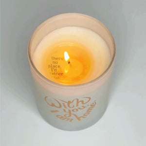 Secret Fortune Candle: With you, I am home.